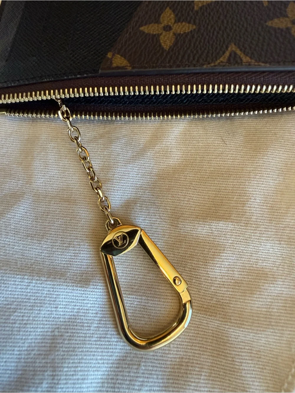 Louis Vuitton Monogram Canvas Card Holder with Gold Hardware